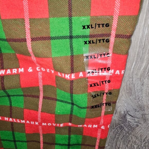Hallmark Channel Men’s Christmas Pajama Pants XXL NWT Red Green Plaid Flannel - Picture 4 of 7
